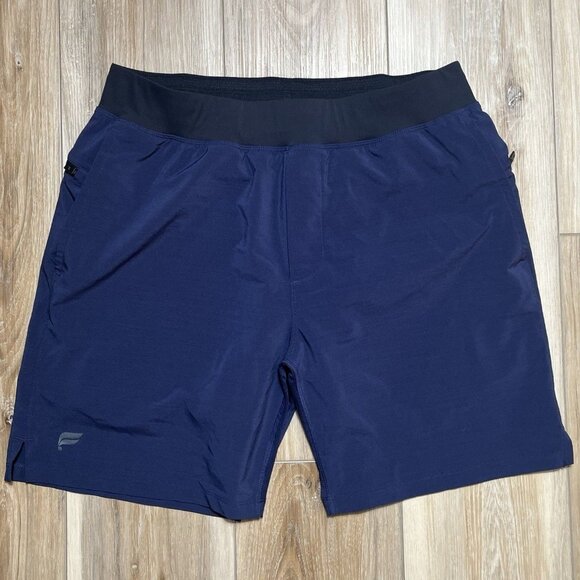 Fabletics Navy Lined Athletic Shorts Inseam 7” - Men L (?) - Picture 1 of 16